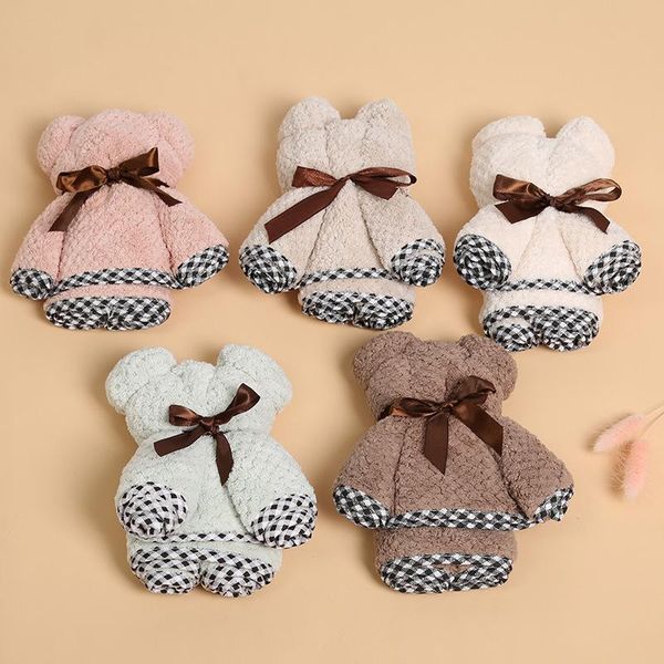 

towel fashion coral fleece plain absorbent wedding gift bear