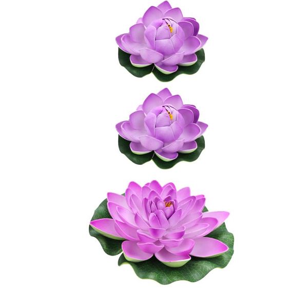 

6pcs simulation lotus lilies decor artificial water lily pond fountain decoration water landscaping decoration for pond
