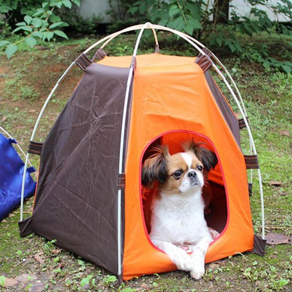 

kennels & pens dog outdoor kennel pet tent cat folding automatic camping fence rainproof sunscreen outdoors house travel carrier