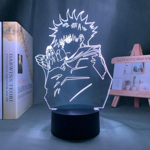 

night lights anime lamp megumi fushiguro light jujutsu kaisen led for birthday gift