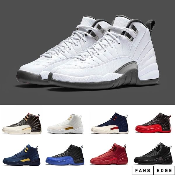 

game royal dark grey winterized 12 xii 12s mens basketball shoes gym red reverse french blue wolf grey athletic sports sneakers us 7-13