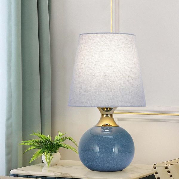 

table lamps bedroom bedside lamp chinese porcelain aesthetic night lights lampara de noche dormitorio room decor bi50tl