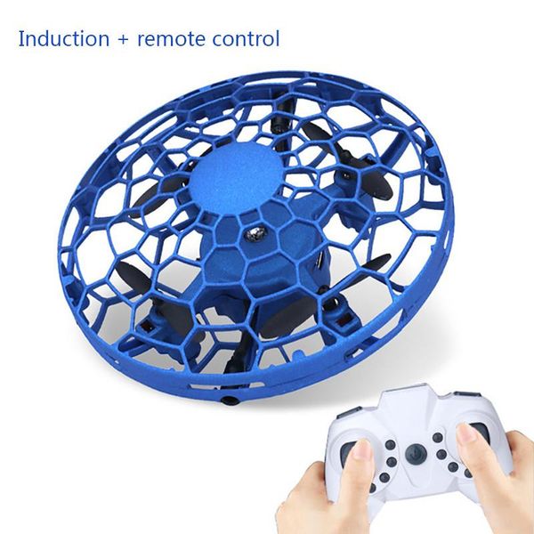

mini helicopter ufo rc drone gesture infrared sensor aircraft anti collision watch remote control induction flying childrens toy