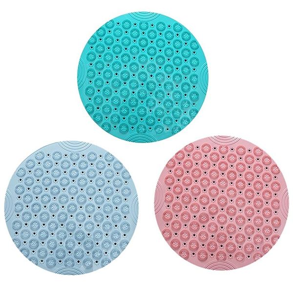

bath mats 1pcs lazy non-slip mat shower pvc round bathroom anti-skid massage pad