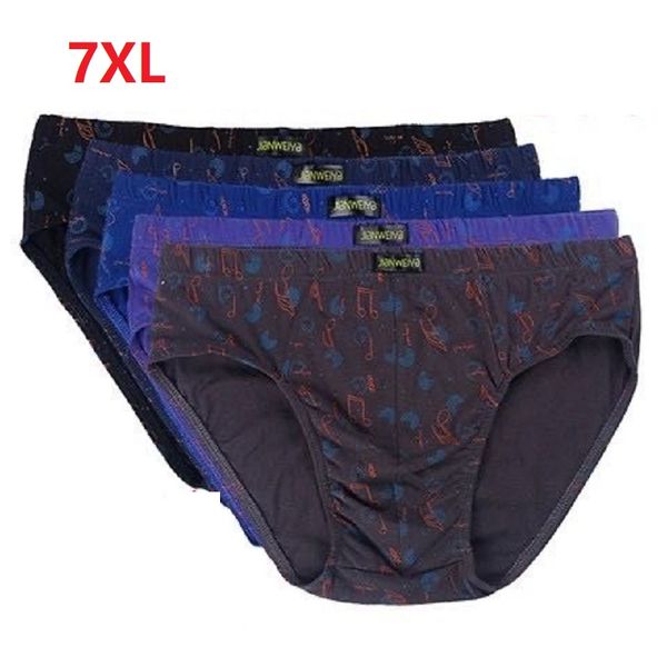 

5pcs/lot 7xl 6xl 5xl 100% cotton men briefs comfortable men underwear briefs underpants panties male male underwear comfortable, Black;white