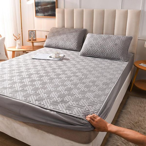 

sheets & sets thicken quilted fitted sheet king queen mattress cover anti-bacteria er air-permeable bed pad home decor