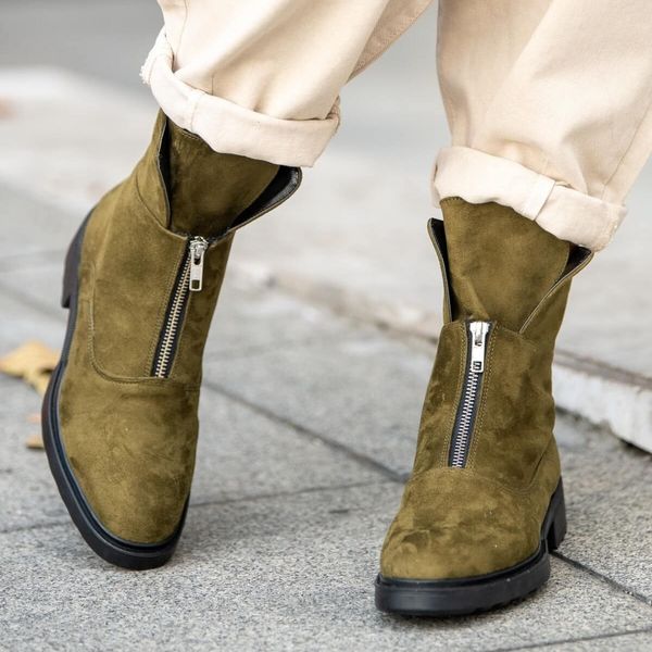 

katy khaki postal suede boat pp4k, Black
