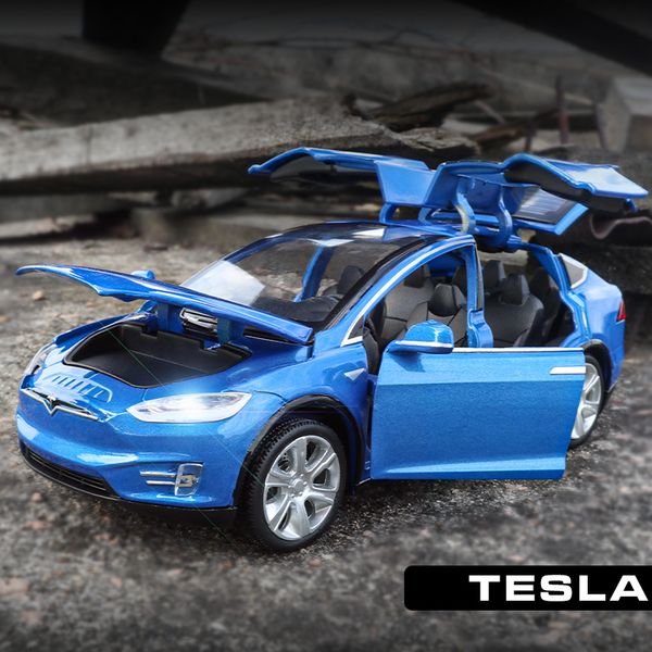 

new 132 tesla model x model 3 model s alloy car diecasts & toy vehicles toy cars kid toys for children gifts boy toy
