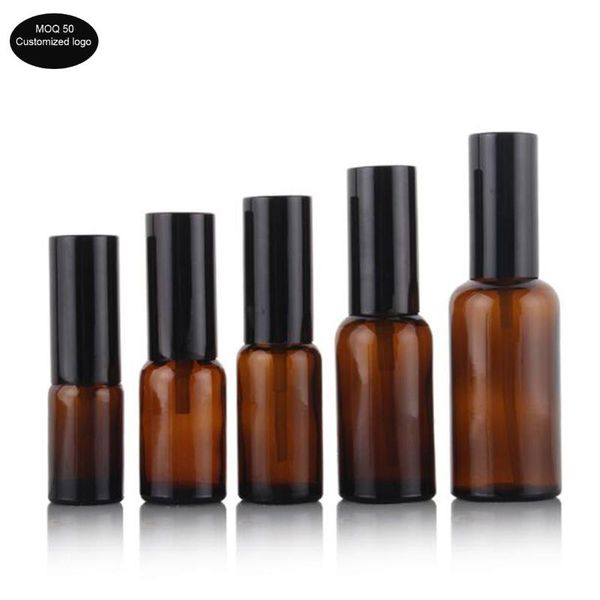 

storage bottles & jars 10ml 15ml 20ml 30ml 50ml brown dark spray glass cosmetic pump bottle amber lotion used for packing