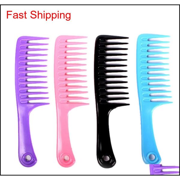 escova de cabelo de porco Candy Colors 23,8 cm Handgrip Barber Hairdressing Haircut Pente Plástico Dentes largos Pentes de cabelo qylGuE babyskirt