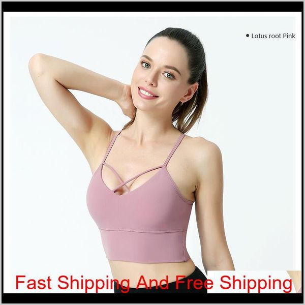 

beautiful back yoga vest women wear thin shoulder straps sports underwear fitness clothes shockproof gathe qylttr home2006, White;red