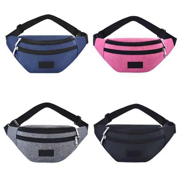 

waist bags men chest handbag ladies pink pack belly purse fanny packs crossbody bag women three zipper pocket