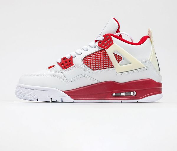 

2021 basketball shoes 4s senior high school student men's dunk atlanta white red running fitness women's trainer sneakers size 36-