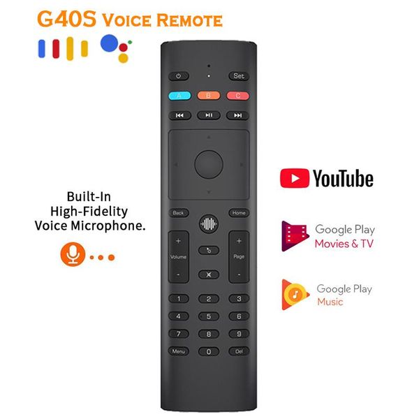

remote controlers voice wireless air mouse smart home g40s 2.4g ir 433 mhz for android tv box netflix google assistant universial control