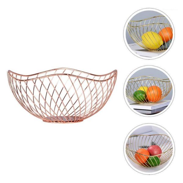 

storage baskets iron fruit basket vegetables bread stackable1