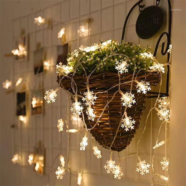 

christmas decorations 3m led snowflake string tree decoration warm lamp fairy light holiday wedding party for ornament kg59