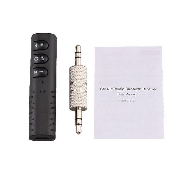 

2021 mini wireless bluetooth car kit hands 3.5mm jack aux audio receiver adapter