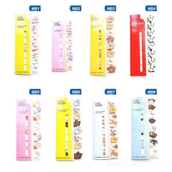 

kawaii memo pad bladwijzers creative leuke kat panda sticky notes index geplaatst het planner briefpapier schoolbenodigdheden papieren