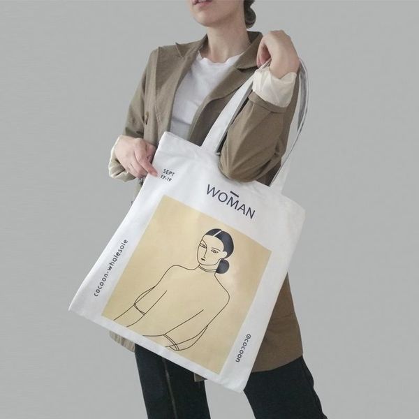 

evening bags women canvas shoulder bag henri matisse painting printing ladies shopping feminina simple eco pure cotton cloth handbag #20