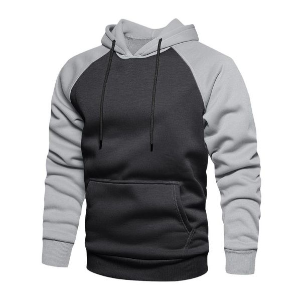 

men's hoodies & sweatshirts winter oversize men long sleeve hooded sweatshirt pullover men's blouse pocket 4xl thick warm coat mal, Black