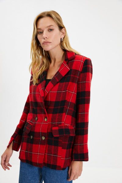 

women's jackets trendyol buttoned jacket twoaw22ce0236, Black;brown