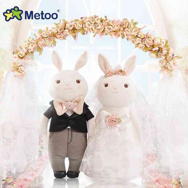

metoo tiramisu rabbit dress wedding doll boxed wedding gift plush toy doll