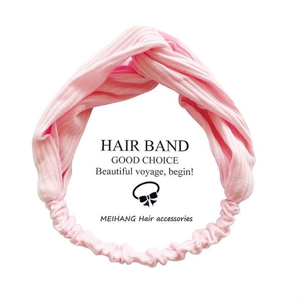 

hair accessories solid color knitted cross headband, autumn and winter ladies all-match elegant sports headband