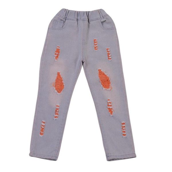

jeans patchwork kids pants fashion children girls summer comfortable casual solid pattern clothes for clothing, Blue