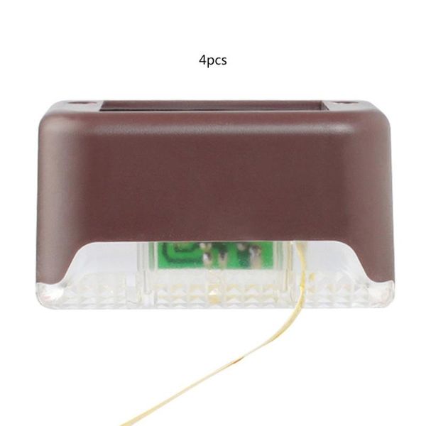 

led wall lights garden fence lights plastic waterproof landscape courtyard solar staircase 1/4/8 pieces