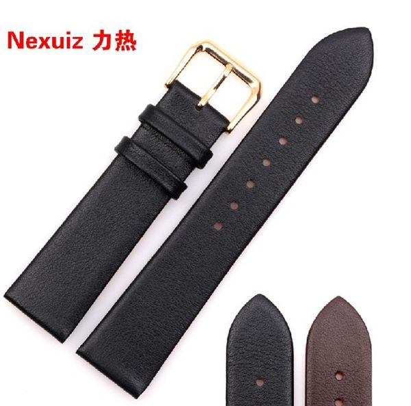 

watch bands promotion smooth grain soft genuine leather watchbands straps 6/8/10/12/14/16/18/20/22mm calf skin black brown