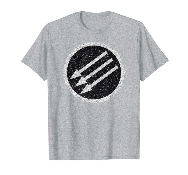 

cool iron front symbol antifascist circle print t-shirt, White;black