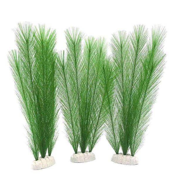 

decorations 3pcs 11 inch aquarium fish tank artificial green water plants for all & pets