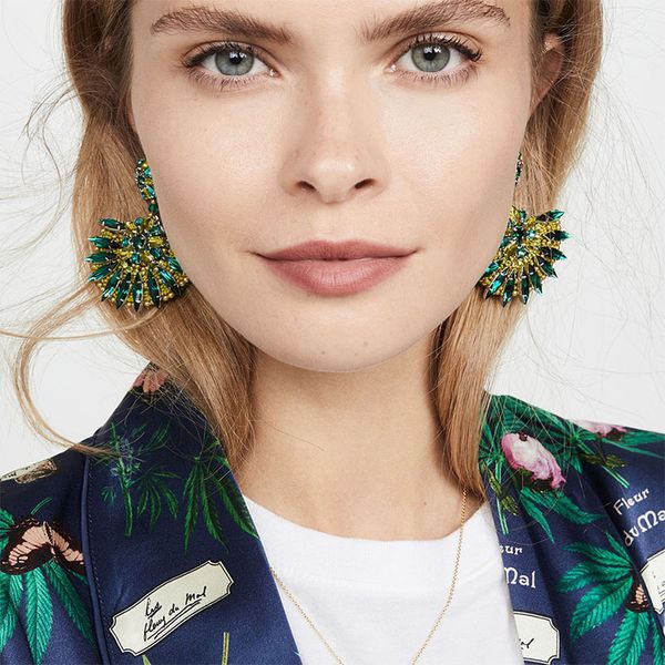 

new bohemian earrings for women with lovely rhinestone bridal accessories, Silver