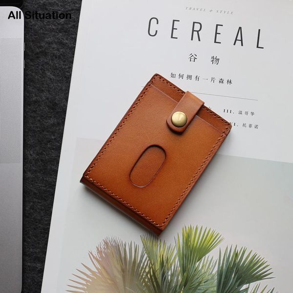 

card holders luxury driving license set first layer cow leather mini id purses simple bus wallets, Brown;gray