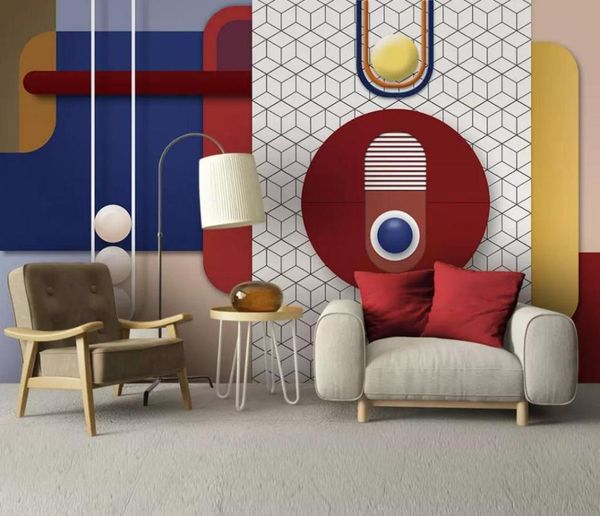 

wallpapers [self-adhesive] 3d red circle 183899 wall paper mural print decal murals