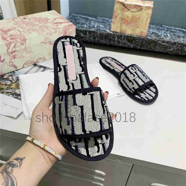 

modern style paris womens slippers silk elegant scuffs shoes summer casual slides girls slipper ladies flip flops loafers embroidered zlh, Black