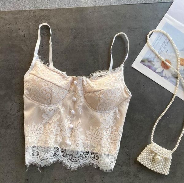 

korean fashion black lace women backless short camis spaghetti strap bra female tanks p2436 bustiers & corsets, Black;white
