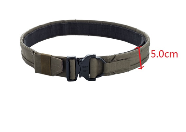 

2-inch double hard combat and hunting shooter belt, Black;gray