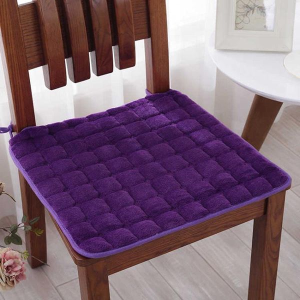 

cushion/decorative pillow solid color plush cushions winter dining buttocks chair sit pads non slip mat sitting 45x45cm driver seat cushion