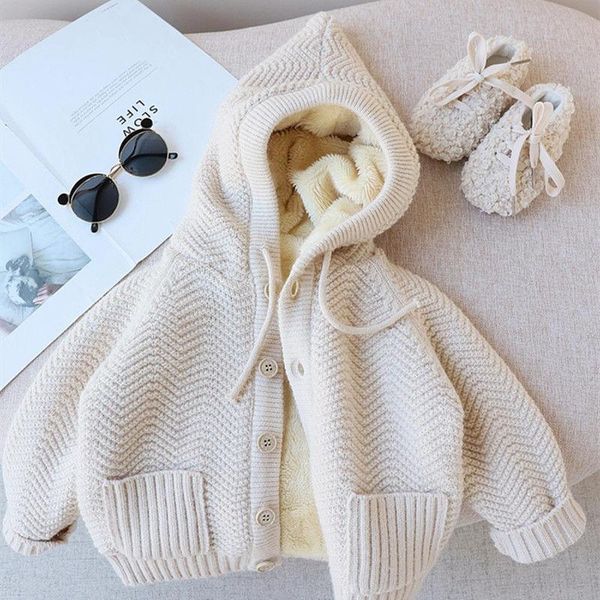 

pullover kids winter autumn jackets for girls fleece jacket enfant toddlet girl clothes baby boys coat knitted hoodie, Blue