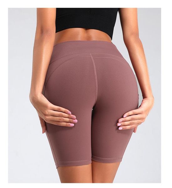 

women's shorts women gym high waist push up cycling sport leggings phone pockets for femme running fitness trainning yoga short pants, White;black