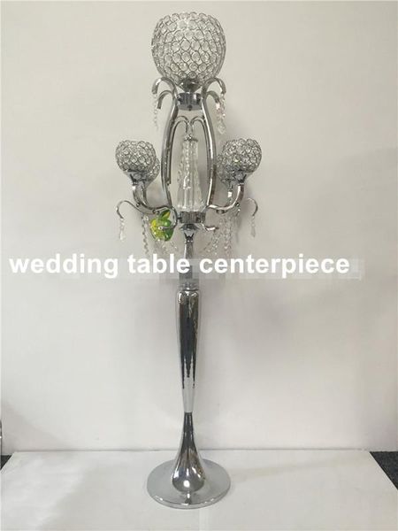 

party decoration style large and tall wedding gold crystal global candelabra centerpiece,candle holder for table