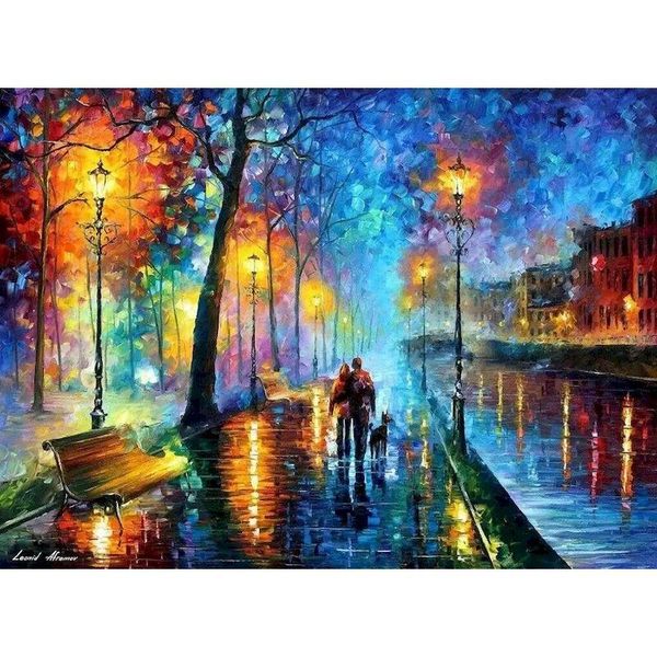 

paintings oil painting by numbers diy abstract couples street view coloured drawing acrylic paint coloring number pictures home decor