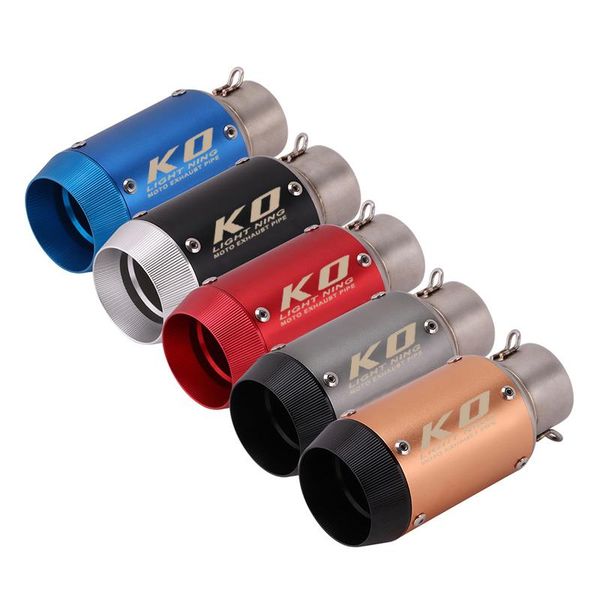 

motorcycle exhaust system 51mm universal muffler without db killer 174mm stainless steel for atv street bike