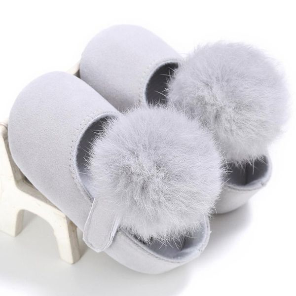 

first walkers toddler girls hairball crib shoes born baby soft sole pram anti-slip sneakers