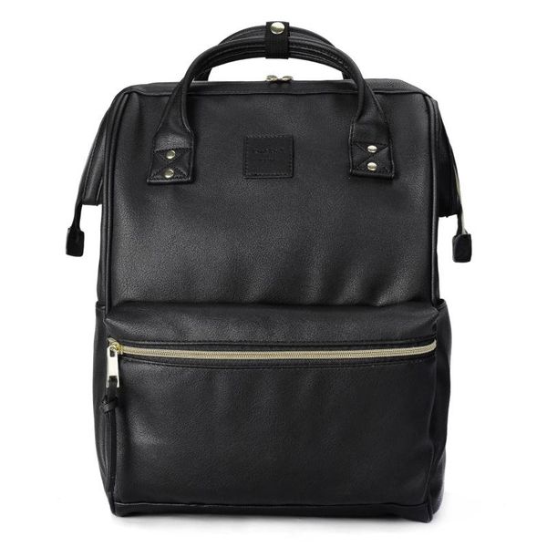 

backpack leather diaper bag with lapcompartment travel school for women man