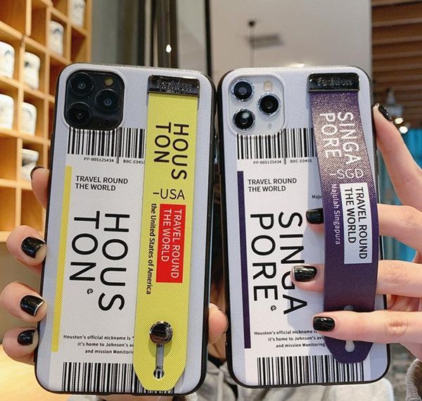 

mobile phone case fashion wristband bracket all-inclusive drop-proof silicone case for iphone 6s 7 8 xr xs 11 pro max plus pgynz ez8b2