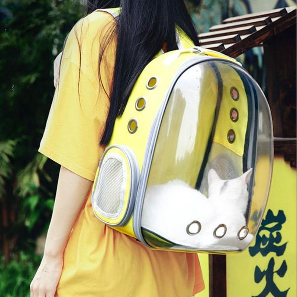 

cat carriers,crates & houses panoramic transparent pet space bag portable cabin shoulder backpack dog out ravel puppy