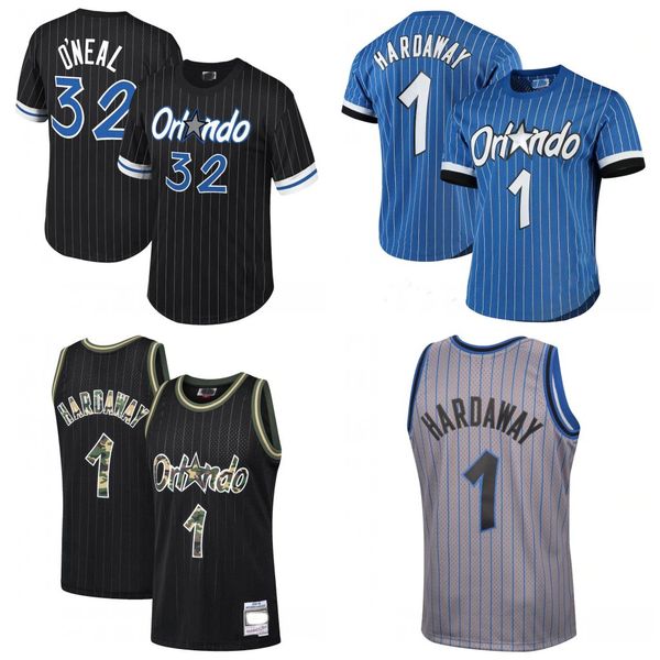 

men's mitchell & ness o'neal black orlando mesh t-shirt penny hardaway mesh jersey name and number t-shirt