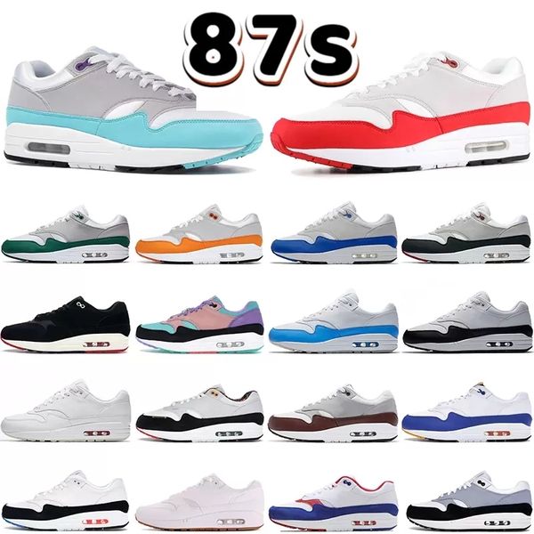 

men women 87 running shoes anniversary royal university blue orange patch parra bred elephant atomic teal mens outdoor sports trainers sneak